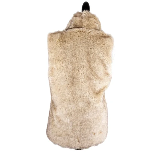 Sanctuary Designed in Las Vegas Womens S Natural Faux Fur Fully Lined Cozy Vest - Picture 11 of 12